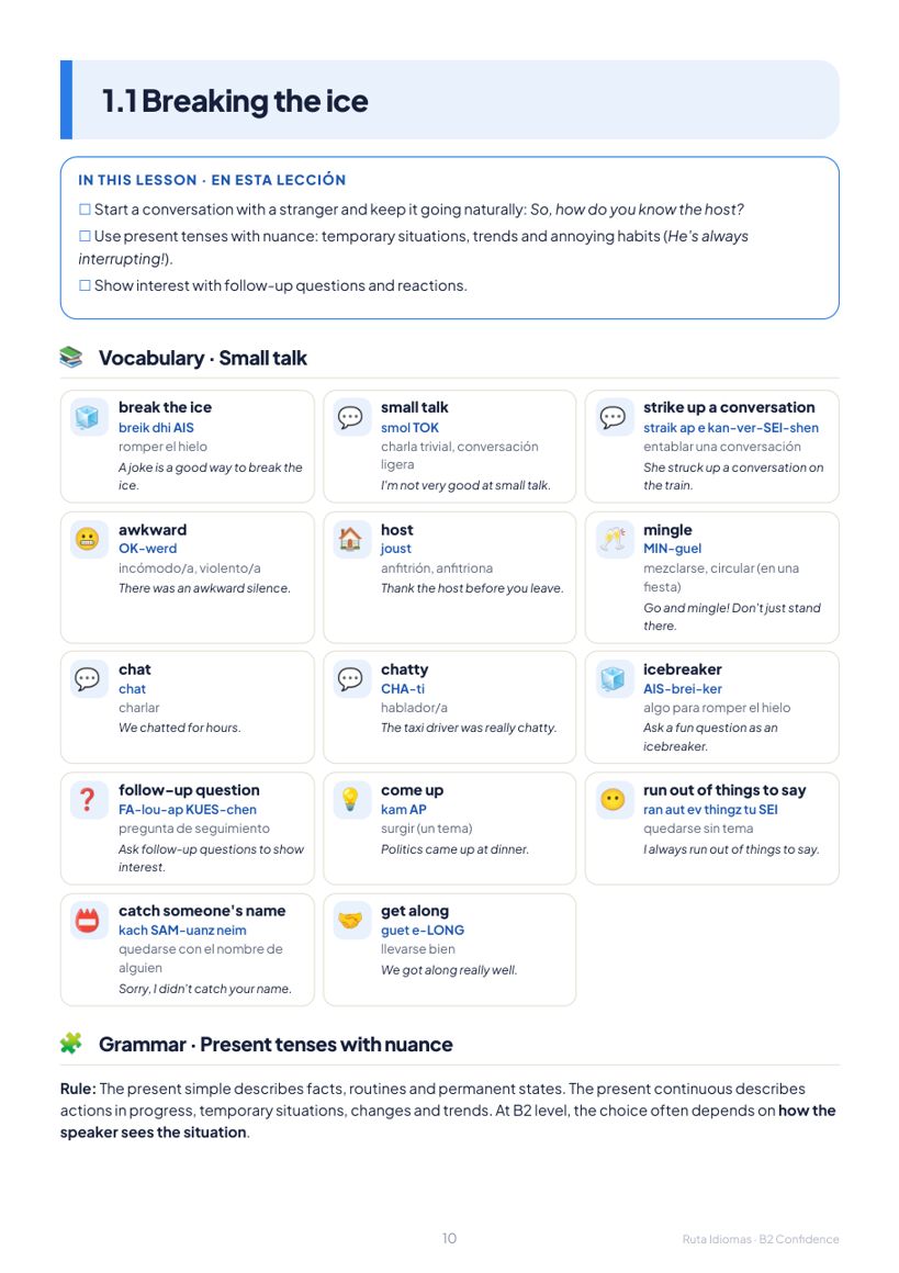 Página de muestra del libro B2 Confidence (3)