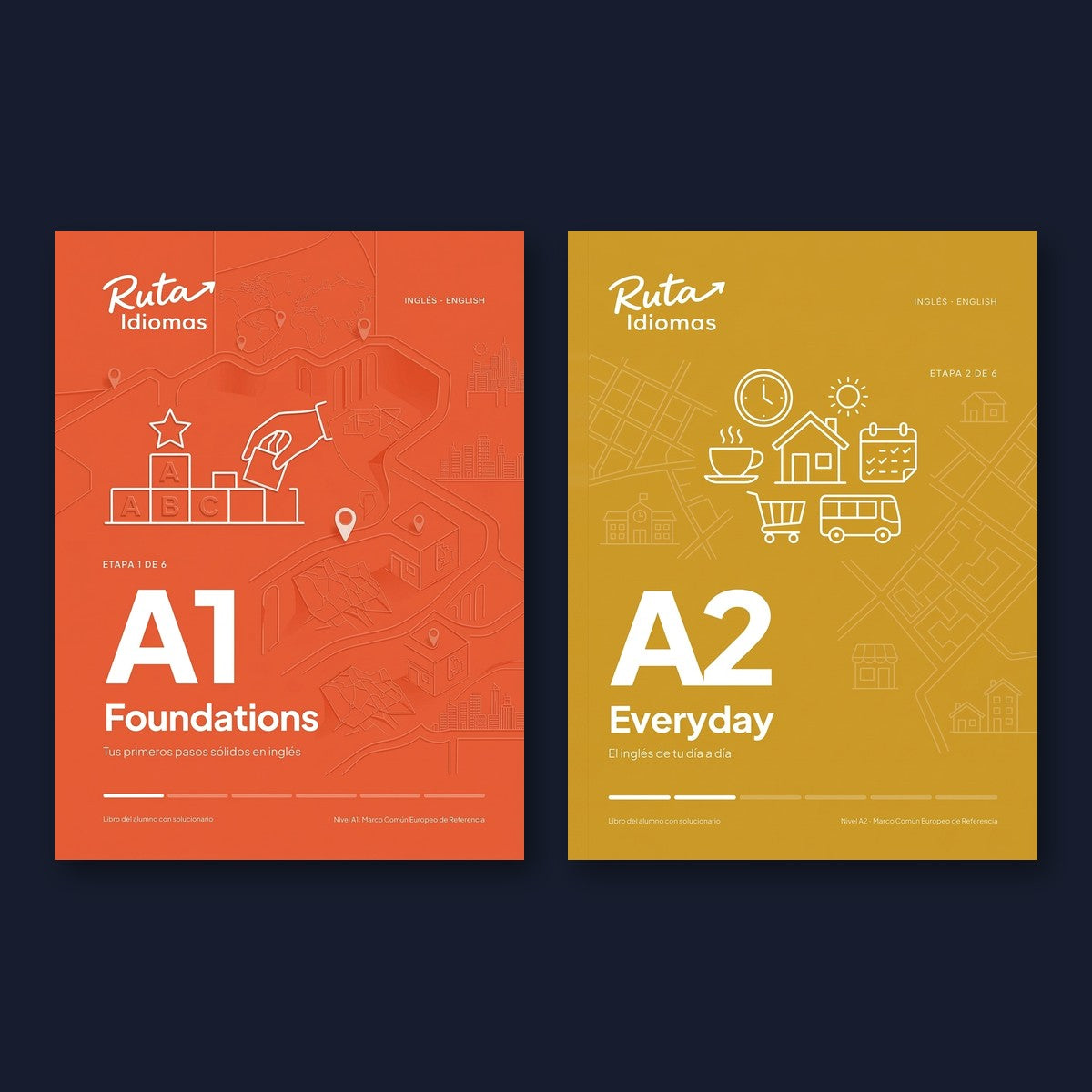 Pack Base de inglés A1 + A2: dos libros en PDF