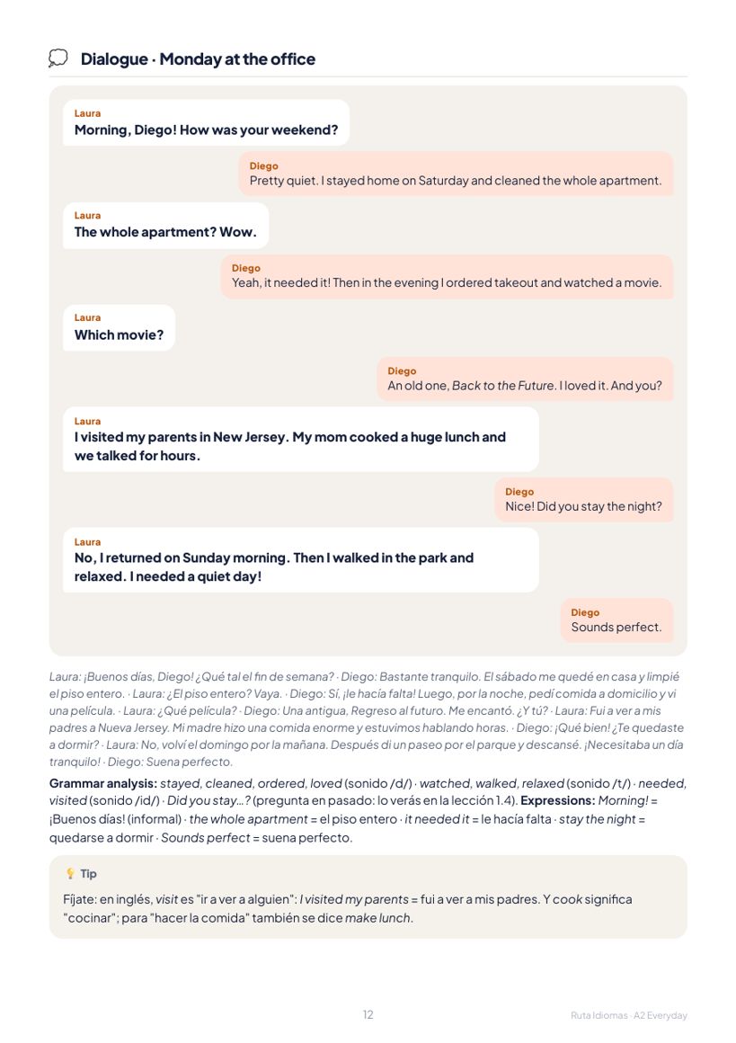 Página de muestra del libro A2 Everyday (5)